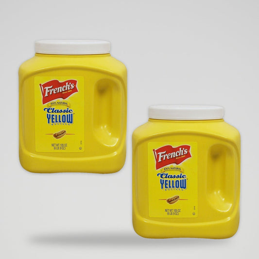 2 Jars of French's 100% Natural Classic Yellow Mustard, 105 oz