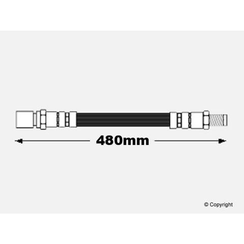 New Front Brake Hose for Volkswagen Beetle Campmobile Standard Transporter