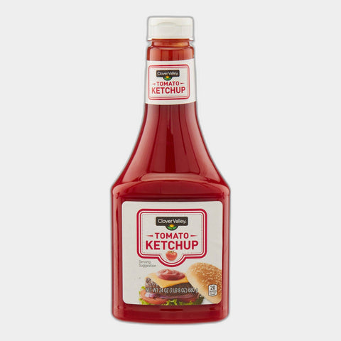 4 Bottles Clover Valley Tomato Ketchup, 24 oz