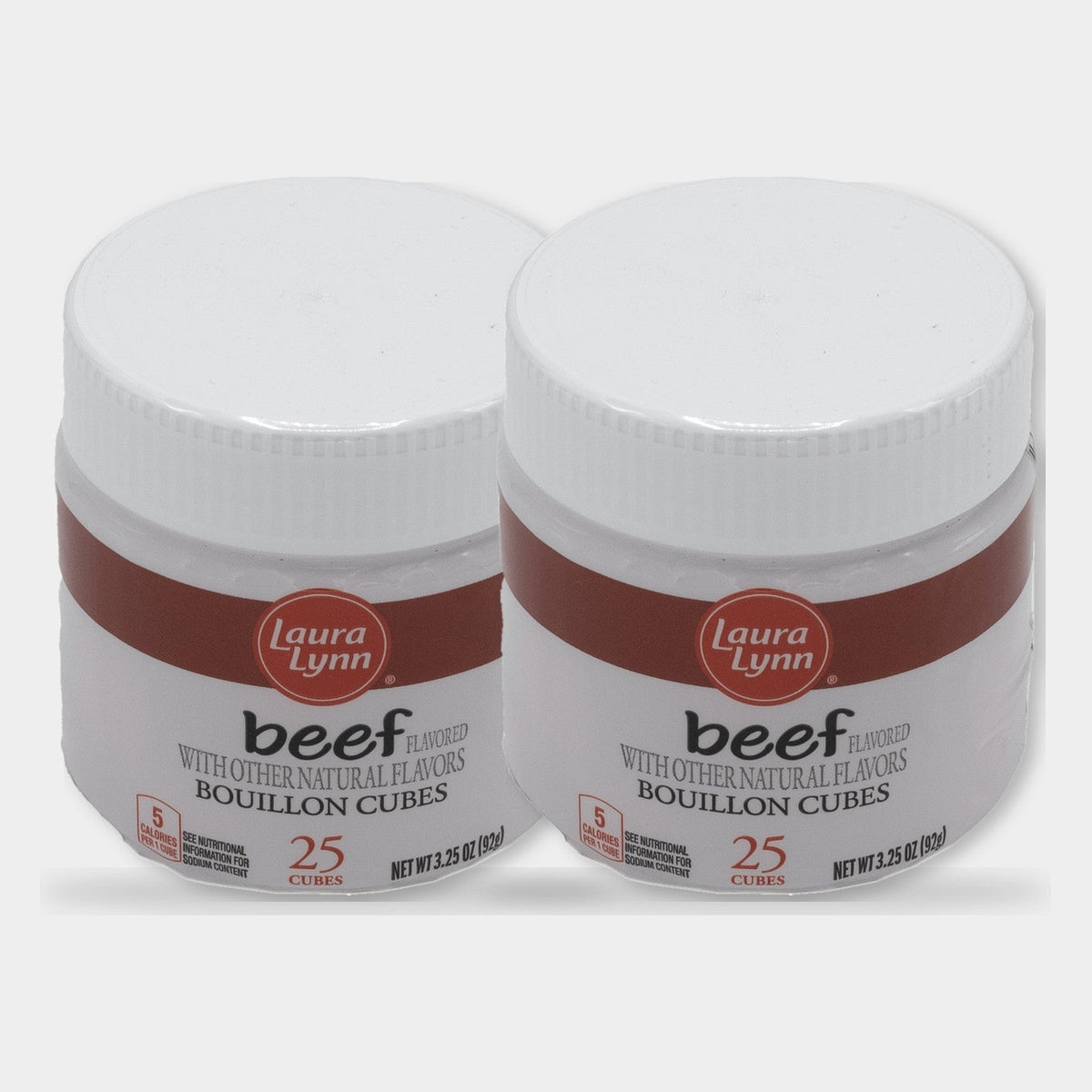 2 Jars Laura Lynn Beef Bouillon Cube, 3.25 oz