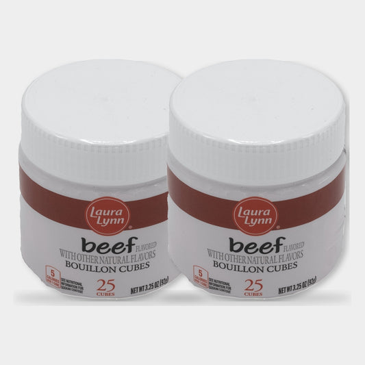 2 Jars Laura Lynn Beef Bouillon Cube, 3.25 oz