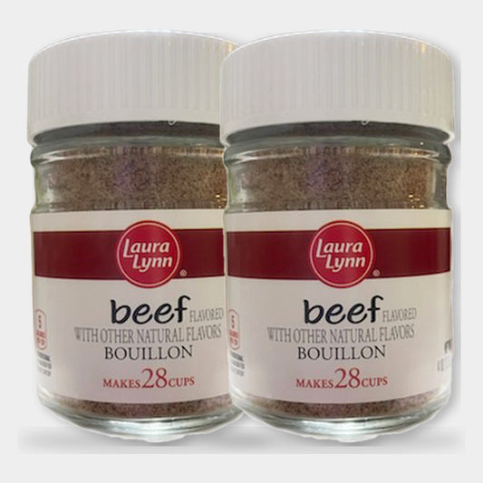 2 Jars Laura Lynn Beef Bouillon Instant, 4 oz