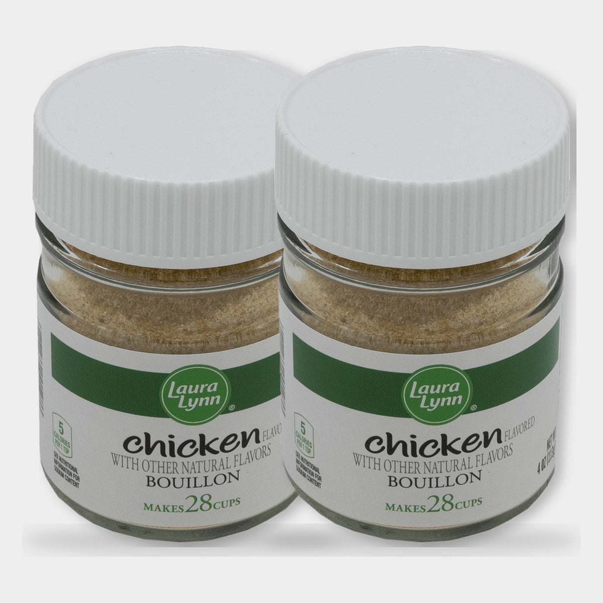 2 Jars Laura Lynn Chicken Bouillon Instant, 4 oz