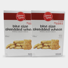 2 Boxes Laura Lynn Bite Size Shredded Wheat Cereal, 16.4 oz