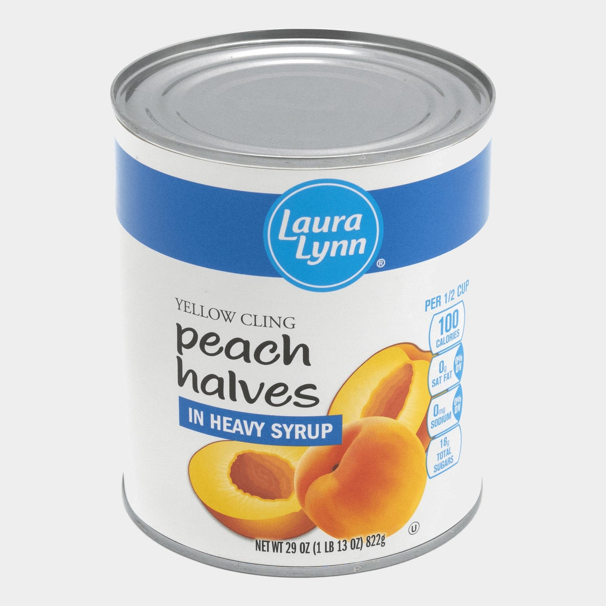 4 Cans Laura Lynn Peach Halves, 29 oz