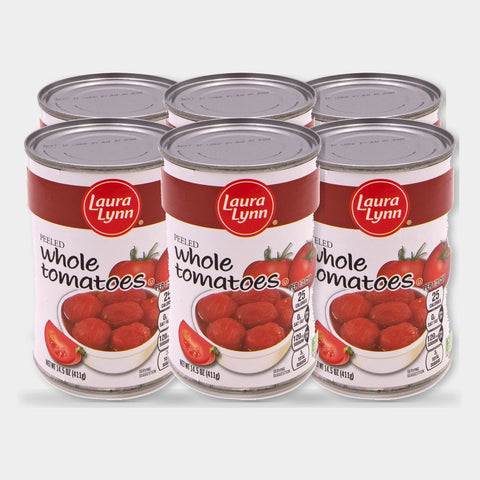 6 Cans Laura Lynn Whole Tomatoes, 14.5 oz