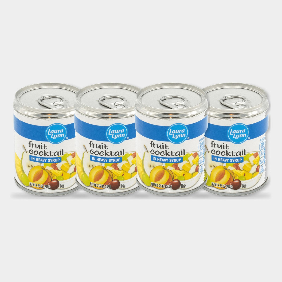 4 Cans Laura Lynn Fruit Cocktail, 8.75 oz