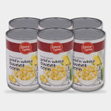 6 Cans Laura Lynn Gold'n White Sweet Corn, 15.25 oz