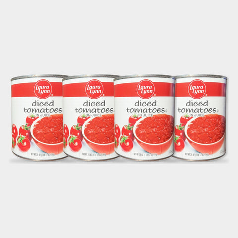 4 Cans Laura Lynn Diced Tomatoes, 28 oz