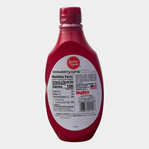 2 Bottles Laura Lynn Strawberry Syrup, 22 oz