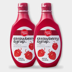 2 Bottles Laura Lynn Strawberry Syrup, 22 oz