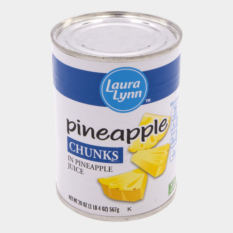 4 Cans Laura Lynn Pineapple Chunks, 20 oz