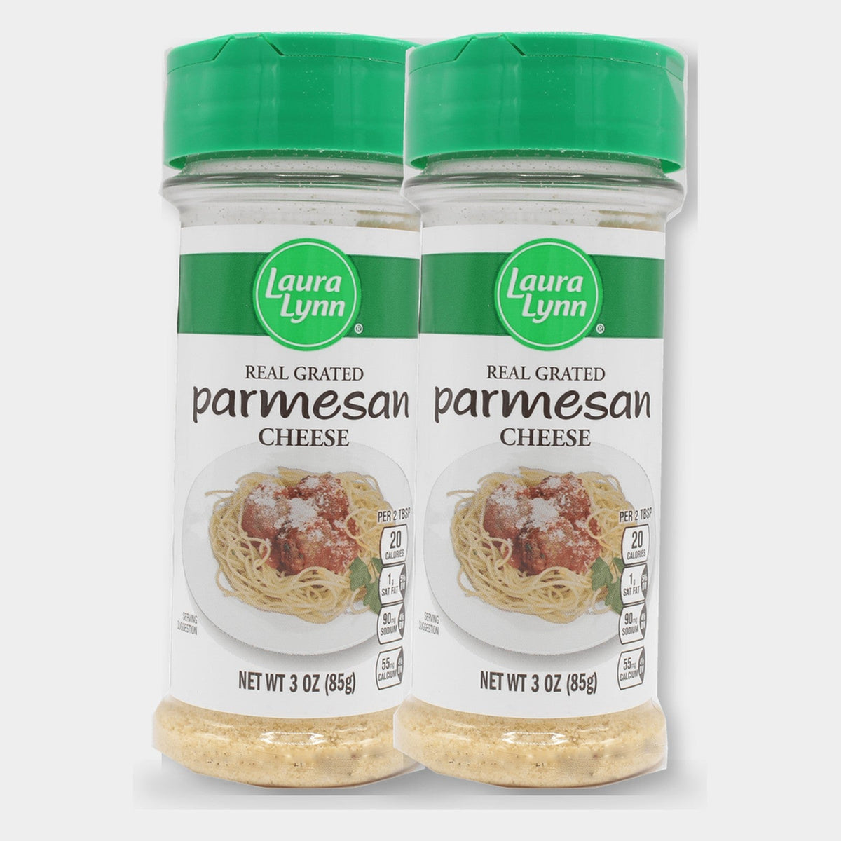 2 Containers Laura Lynn Grated Parmesan Cheese, 3 oz