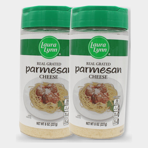 2 Containers Laura Lynn Grated Parmesan Cheese, 8 oz
