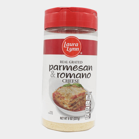 2 Containers Laura Lynn Grated Parmesan and Romano, 8 oz