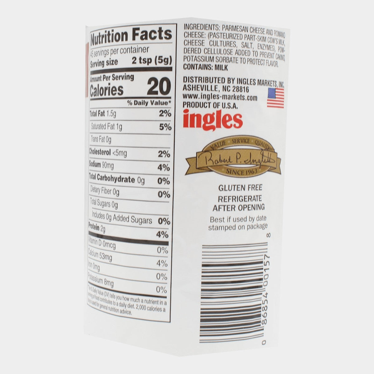 2 Containers Laura Lynn Grated Parmesan and Romano, 8 oz