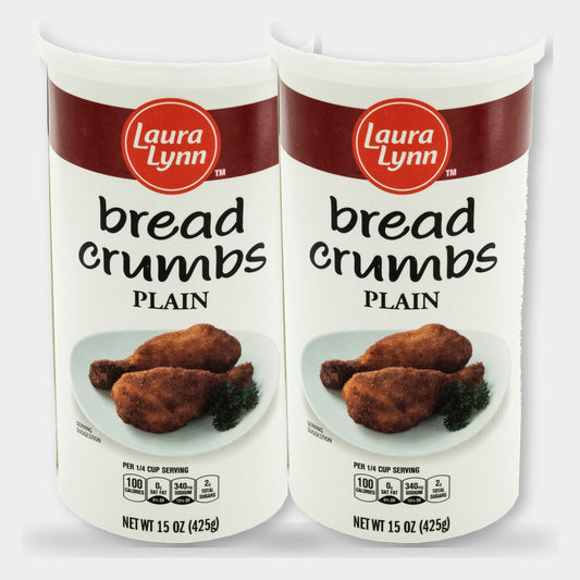 2 Containers Laura Lynn Plain Bread Crumbs, 15 oz