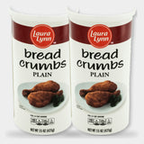 2 Containers Laura Lynn Plain Bread Crumbs, 15 oz