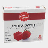 4 Bags Laura Lynn Strawberry Gelatin Mix, 3 oz