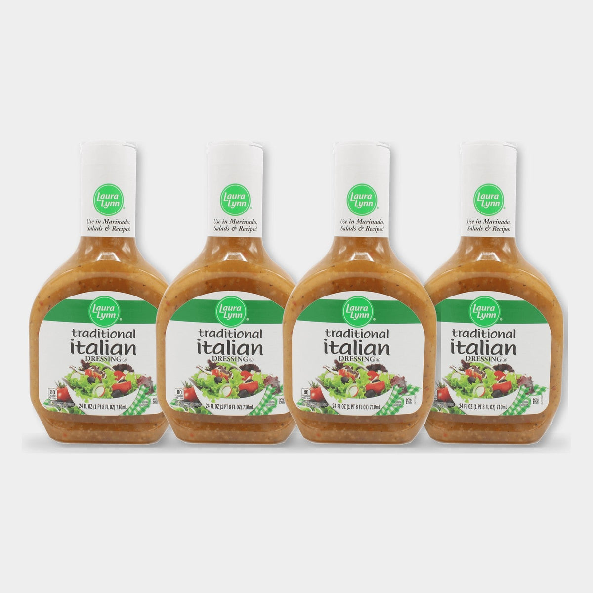 4 Bottles Laura Lynn Traditional Italian Dressing, 24 oz