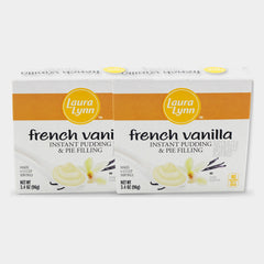 2 Boxes Laura Lynn Instant French Vanilla Pudding, 3.4 oz