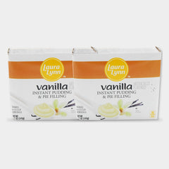 2 Boxes Laura Lynn Instant Vanilla Pudding Family, 5.1 oz