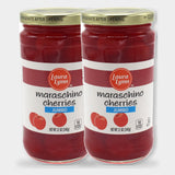 2 Jars Laura Lynn Jumbo Maraschino Cherries, 12 oz