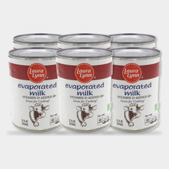 6 Cans Laura Lynn Evaporated Milk, 12 oz