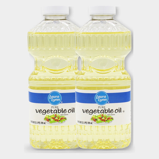 2 Bottles Laura Lynn Vegetable Oil, 24 oz