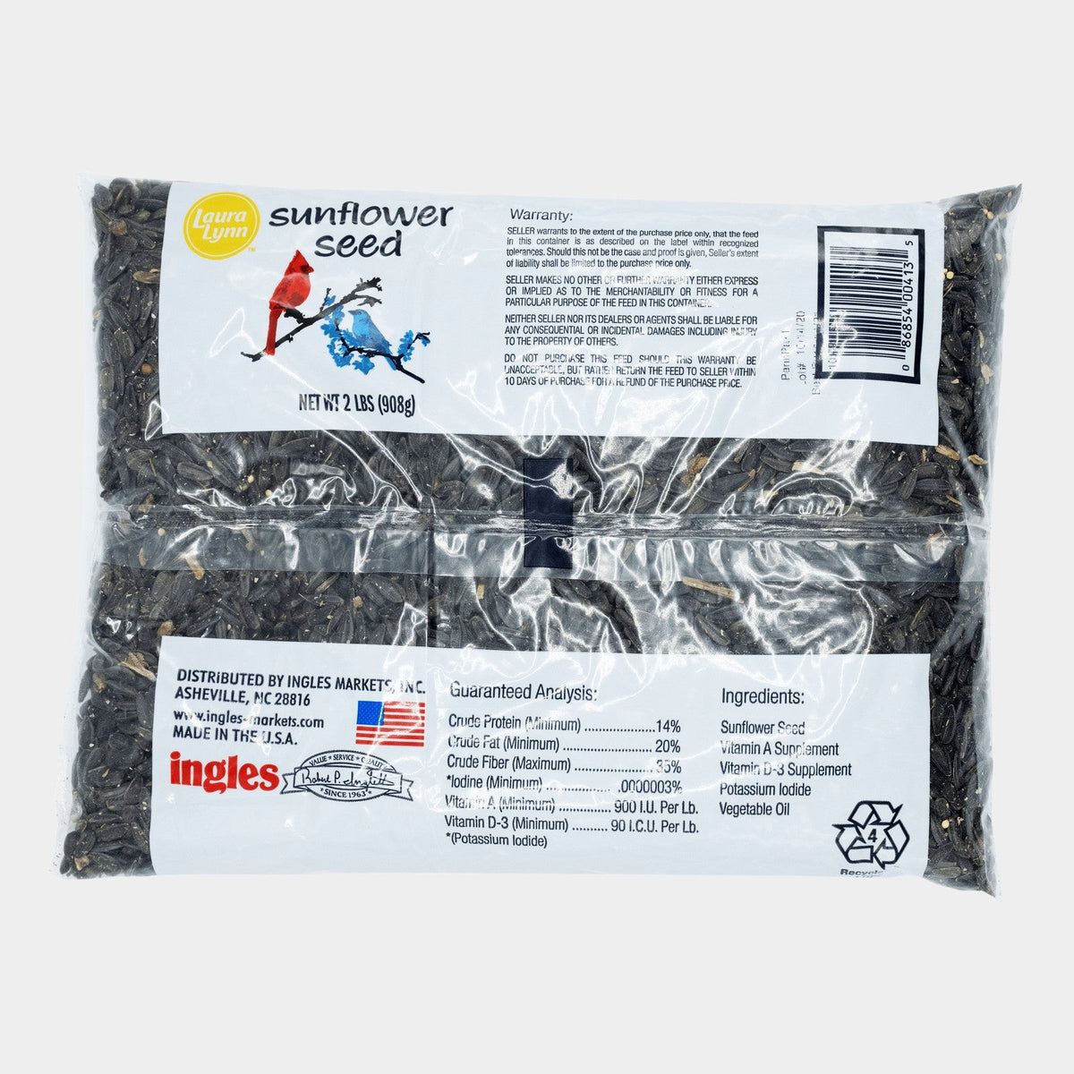 Laura Lynn Sunflower Seeds 2 lb. Bag, 2 lb