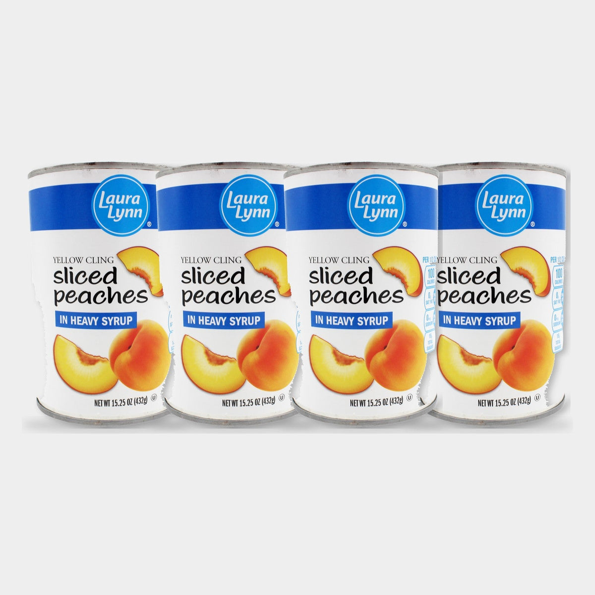4 Cans Laura Lynn Sliced Peaches, 15.25 oz