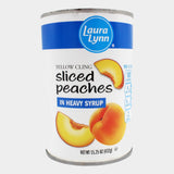 4 Cans Laura Lynn Sliced Peaches, 15.25 oz
