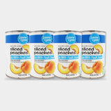 4 Cans Laura Lynn Lite Sliced Peaches, 15 oz