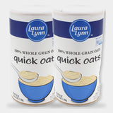 2 Canisters Laura Lynn Quick Oats, 42 oz