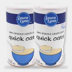 2 Canisters Laura Lynn Quick Oats, 42 oz