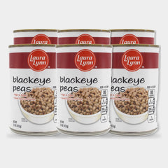 6 Cans Laura Lynn Black Eyed Peas, 15.5 oz