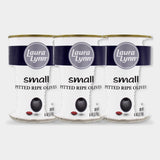 3 Jars Laura Lynn Small Pitted Ripe Olives, 6 oz