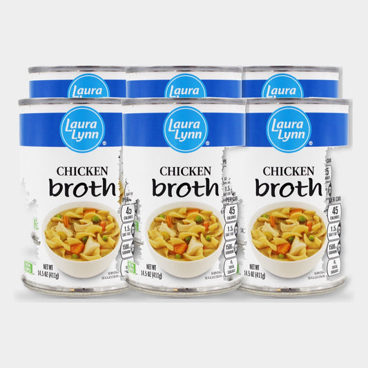 6 Cans Laura Lynn Chicken Broth, 14.5 oz