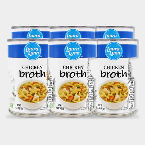 6 Cans Laura Lynn Chicken Broth, 14.5 oz