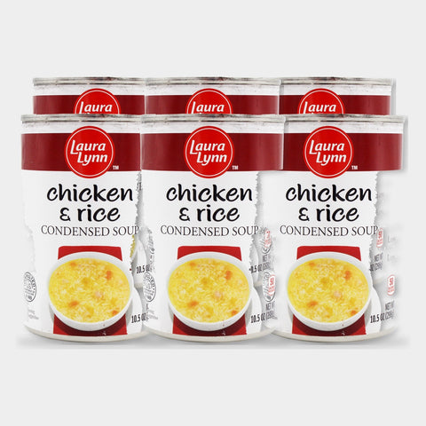 6 Cans Laura Lynn Chicken Rice Soup Condensed, 10.5 oz