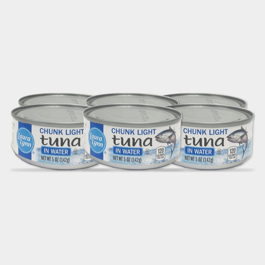 6 Cans Laura Lynn Chunk Light Tuna Water, 5 oz