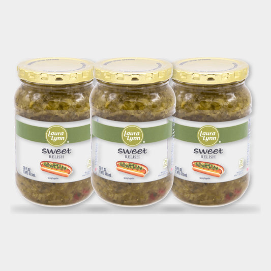 3 Jars Laura Lynn Sweet Relish, 16 oz