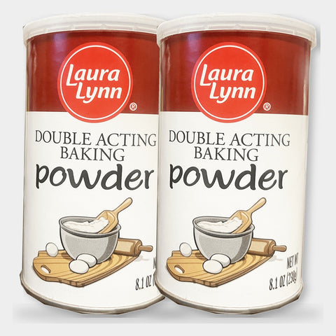 2 Boxes Laura Lynn Double Acting Baking Powder, 8.1 oz