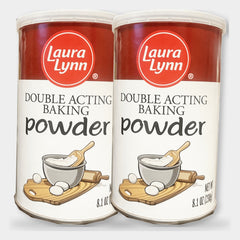 2 Boxes Laura Lynn Double Acting Baking Powder, 8.1 oz
