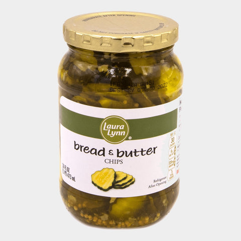 3 Jars Laura Lynn Bread & Butter Chips, 16 oz