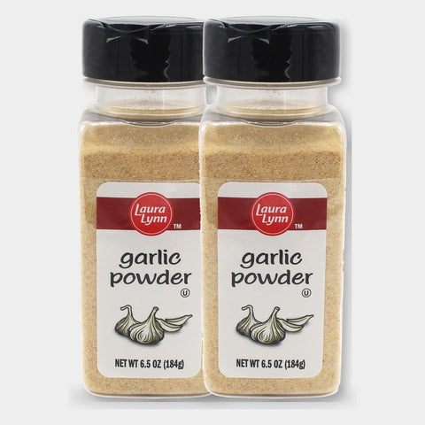 2 Jars Laura Lynn Garlic Powder, 6.5 oz