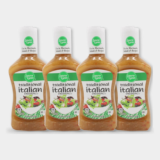 4 Bottles Laura Lynn Traditional Italian Dressing, 16 oz