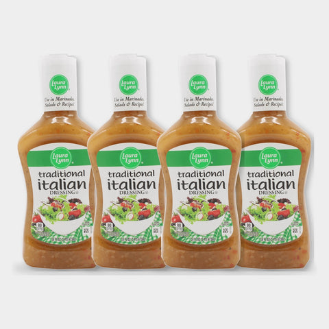 4 Bottles Laura Lynn Traditional Italian Dressing, 16 oz