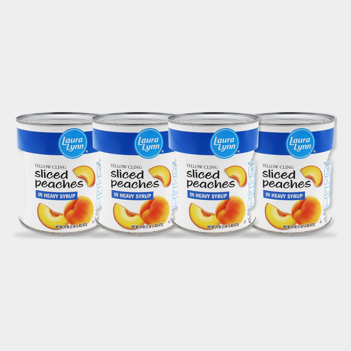 4 Cans Laura Lynn Sliced Peaches, 29 oz