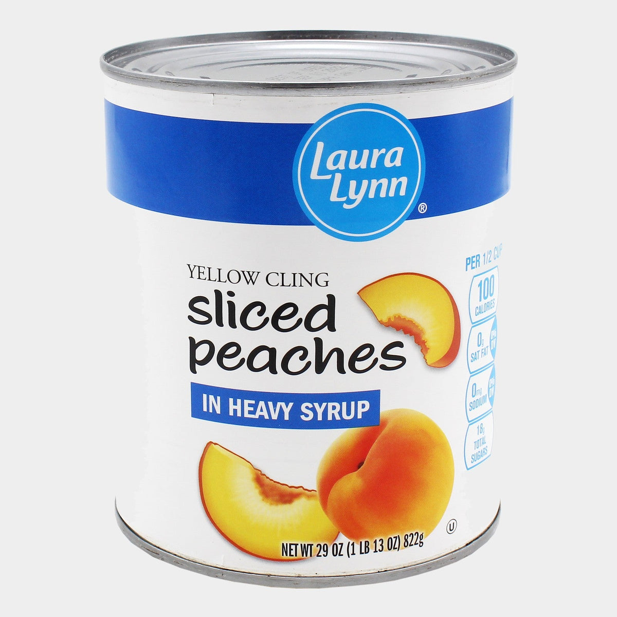 4 Cans Laura Lynn Sliced Peaches, 29 oz